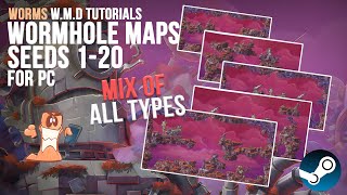 Best Wormhole Map Seeds for PC (1-20) 🗺️💻 | Worms WMD Tutorials🎥