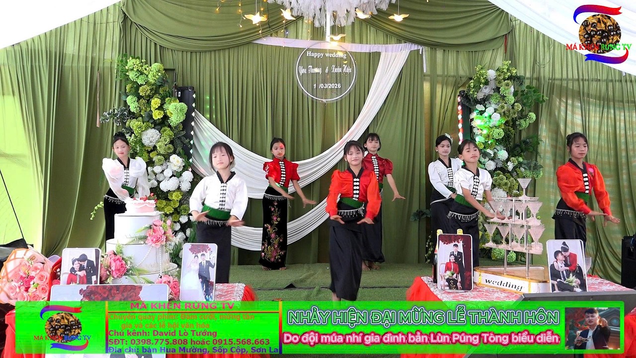 MÚA HIỆN ĐẠI MỪNG ĐÁM CƯỚI | You Thương và Xuân Hiệu do đội múa nhí bản Púng Tòng biểu Diễn