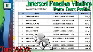 EXCEL VBA | INTERSECT FUNCTION ENTRE DEUX FEUILLES EXCEL