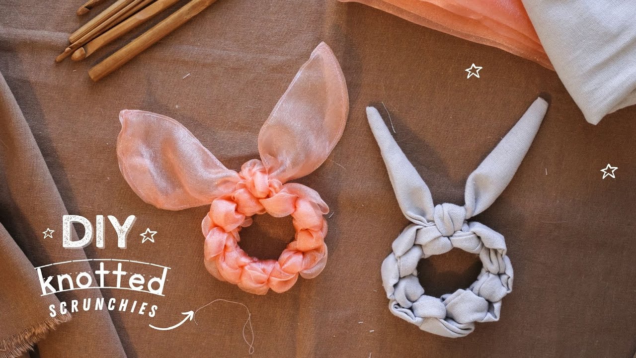 scrunchy♡handmade【1474】 DIY Scrunchies | Try Different Materials to Tie Knotted Hair Ties