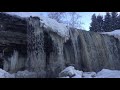 beautiful ice waterfall Estonia,