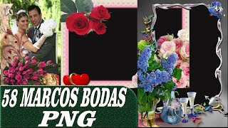 Pack 58 Marcos Bodas PNG - Alta resolucion - Crear marcos para bodas screenshot 3