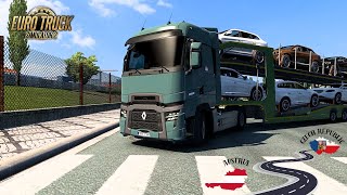 Euro truck simulator 2, Czech Republic Prague - Austria Linz Renault T high Sleeper 440 Hp