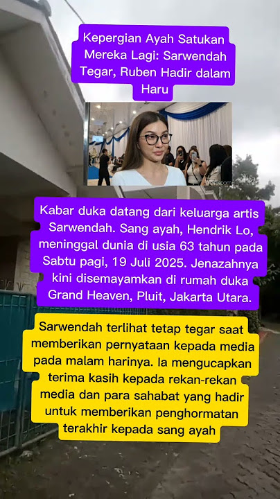 Sarwenda sangat tegar saat di tanya media di rumah duka#rubenonsu #shotrs #fyp #viral