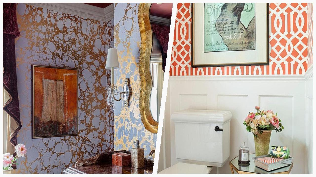 Creative Powder Room Ideas with Brown & Orange | Designer CheatSheet