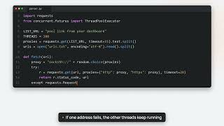 Multithreaded scraping in Python through a proxy pool