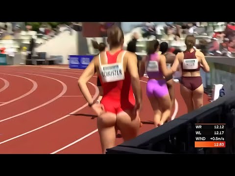 فيديو Rayniah Jones Wins 100m Hurdles at Goldenes Oval Dresden