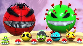 PACMAN VS MONSTER PACMAN USE POKEMON NEW fun ADVENTURE PACMAN POKEMON