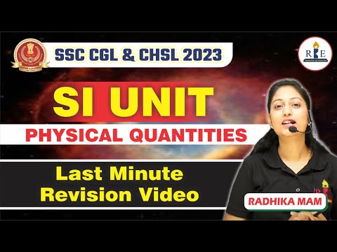 S I units  for Exams| Quick Revision with Radhika mam