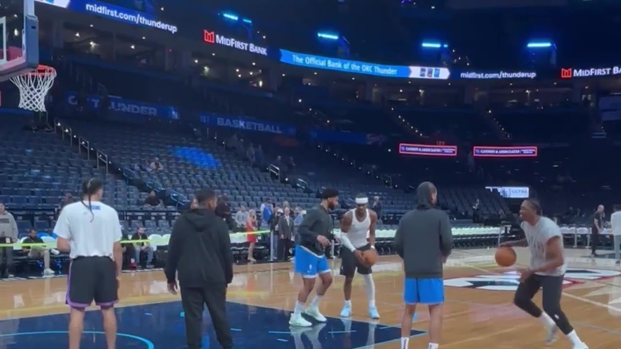 SGA & JALEN WILLIAMS (out tonight) SHOOTING SHOTS BEFORE TONIGHTS GAME ...