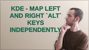 Unix: KDE - Map left and right Alt keys independently