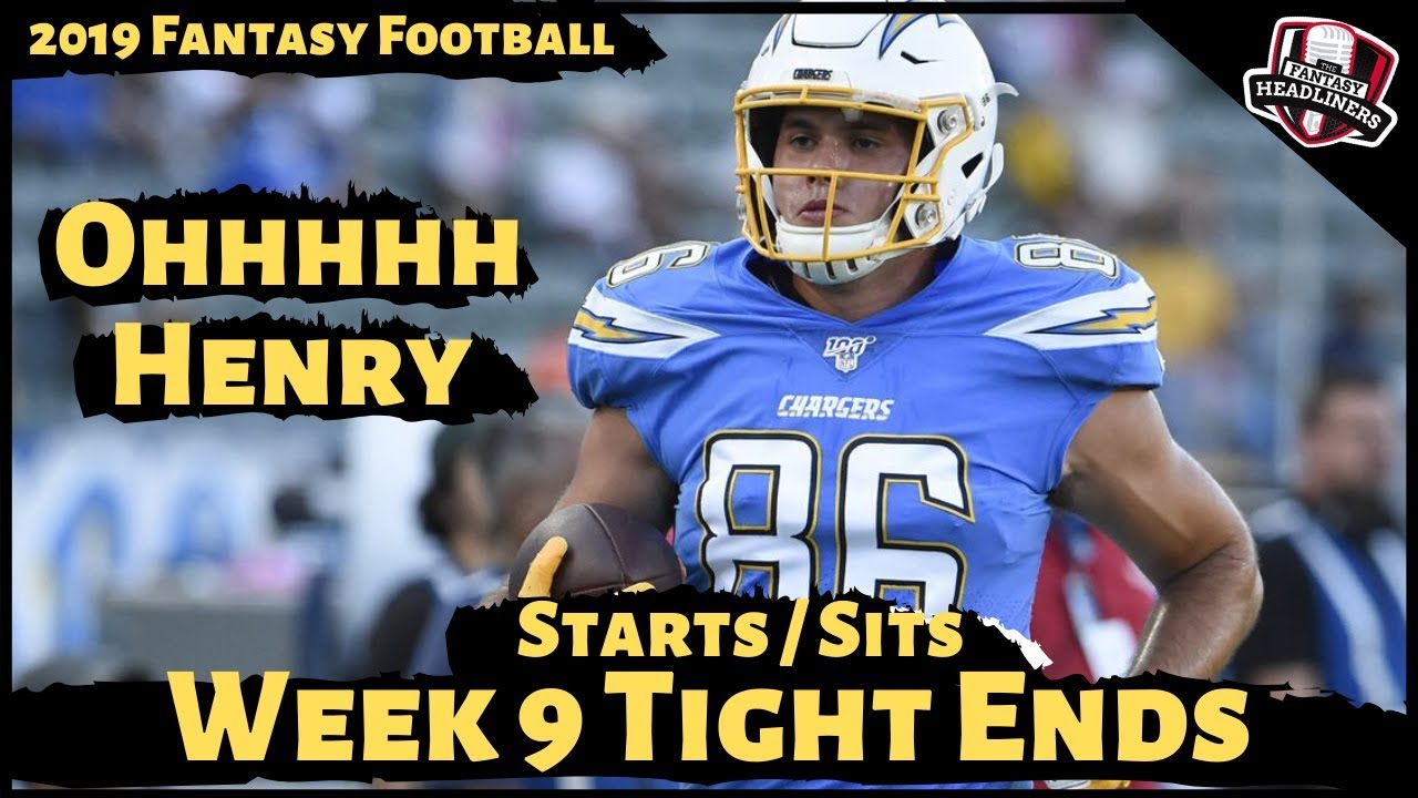 2019 Fantasy Football Advice - Week 9 Tight Ends- Start or ...