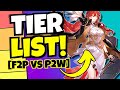 UPDATED TIER LIST - F2P vs P2W! [Honkai: Star Rail]