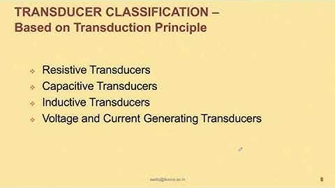 ME312 Transducers Classification