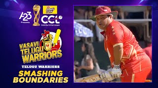 Thaman's smashing boundaries 37* (18) | Punjab De Sher vs Telugu Warriors #A23Rummy #HappyHappyCCL