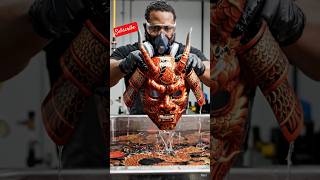 🎭Samurai Mask Hydro Dipping Transformation Dragon Print 🔥#aivideo #shortsvideo #viralvideo