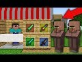 Minecraft NOOB vs PRO: NOOB OPENED SUPER SWORD SHOP IN VILLAGE! Challenge 100% trolling