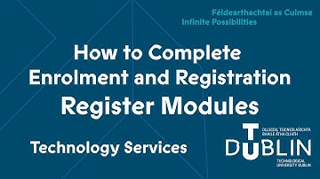 How to Register on Modules | TU Dublin Technology Services
