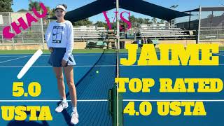 Tennis Battle of the Sexes | Chau vs Jaime the Tall Lefty 4.0 USTA