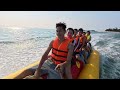 Trải nghiệm lần đầu đi tàu chuối giữa biển xanh ở Cô Tô Con 🌊 코토콘 섬에서 바나나보트 처음 타봤어요 🍌🌊