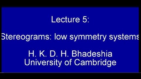 Stereographic projections for low symmetry systems