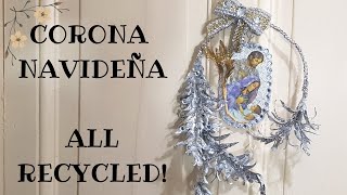 ORIGINAL CORONA NAVIDEÑA CON MATERIALES RECICLADOS♻️RAMOS DE NATAL HOW TO MAKE CHRISTMAS DECORATION