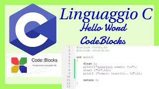 1) Linguaggio C ,Hello Word, CodeBlocks.