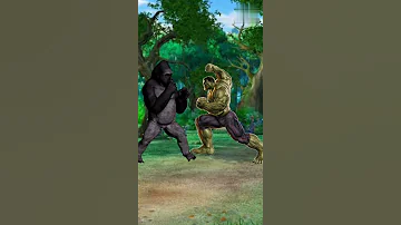 تحدي الرجل الاخضر هالك للغوريلا العملاقة كينج كونج Hulk Vs King Kong Shorts 