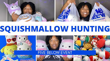 Squishmallow Hunting | Five Below Event | Sanrio, Kuromi, Cinnamoroll | Connor the Cow | & More