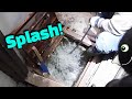 Cleaning a PVC pipe connected to the 40yrs old cast iron pipe