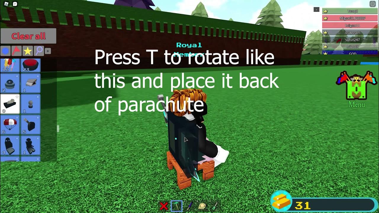 How to make Backpack Parachute Roblox Build A Boat TUTORIAL!! 2021