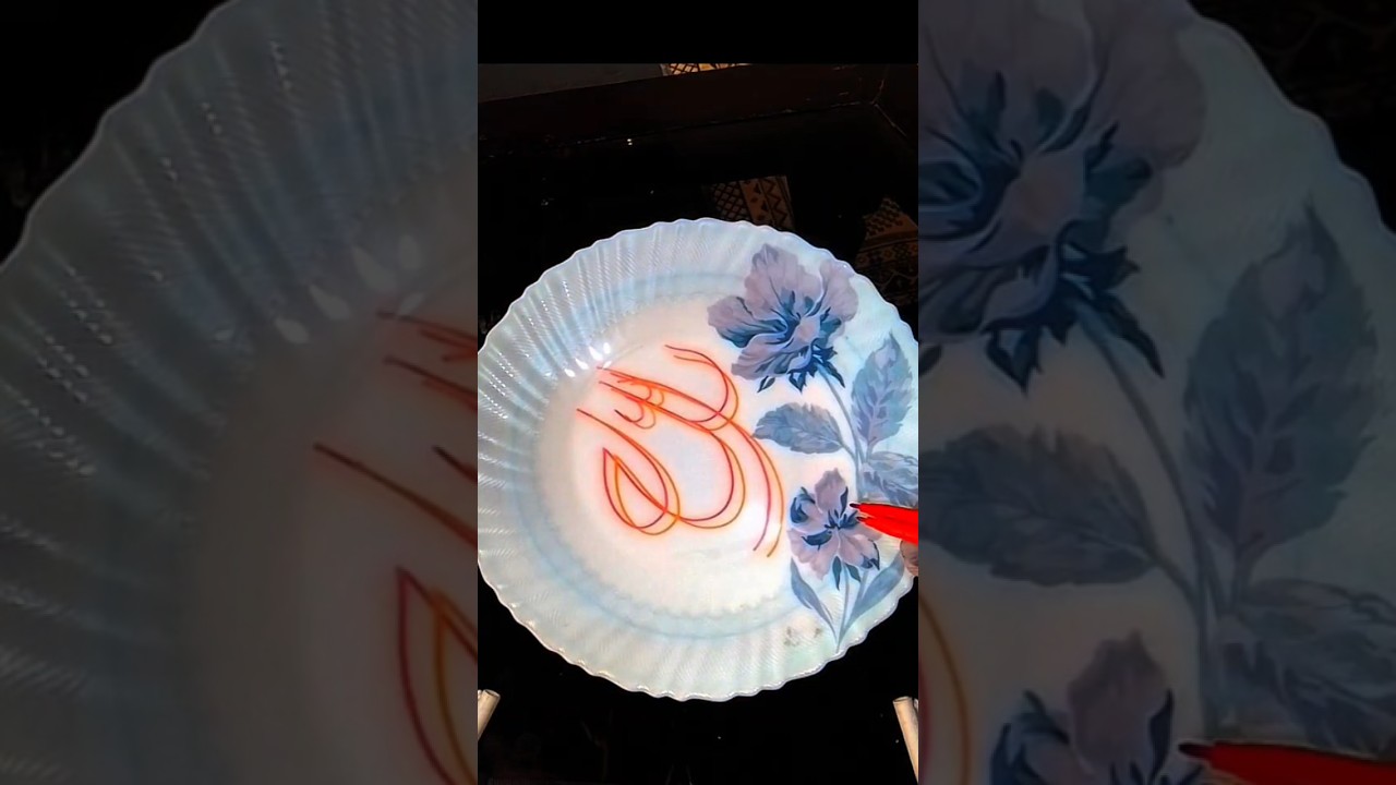 Allah Name Calligraphy on Plate | Beautiful Arabic Calligraphy Art | Islamic Art