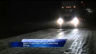Semi Truck Stops Traffic On Highway 72
