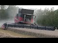 Massey Ferguson 9380 Delta Harvesting Wheat on a Danish Summer Evening | Danish Agriculture 2017