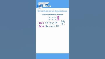 Linear Simultaneous Equations - Elimination Method #maths #gcse #algebra #solve #revision #equations