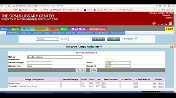 The Barcode Range Assignment & Tables