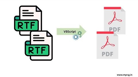 Convert RTF files to PDF files using vbscript