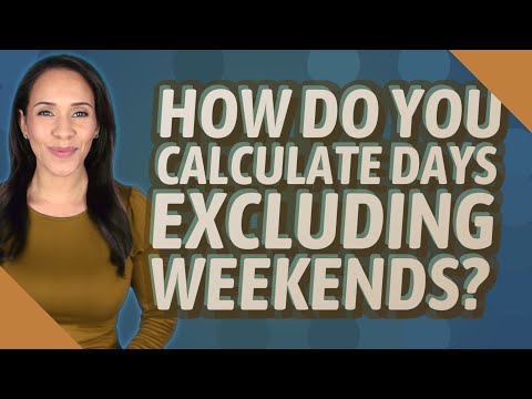 How do you calculate days excluding weekends?