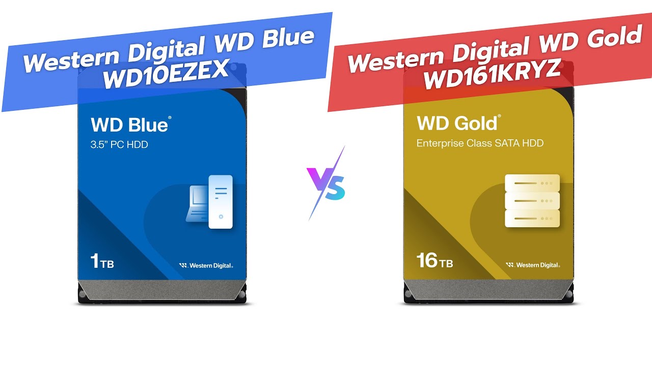 WD Blue 1TB vs WD Gold 16TB HDDs: 7200 RPM Showdown 