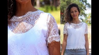 Blusa de Renda Linda e Fácil – Para Festas