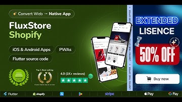 FluxStore Shopify app ⚡️ Convert your Shopify store to Native Apps #flutterapps #appbuilder