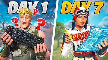 My 1 WEEK Controller To Keyboard And Mouse Progression (Fortnite)