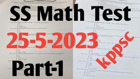 SS Maths Paper kppsc on 25-5-2023| 25 May 2023 SS Math Test by kppsc part-1