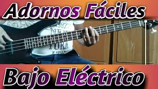 Video thumbnail of "Adornos Bajo Electrico de 4 cuerdas 2020| Corrido Norteño o Campirano-|Video Tutorial JG|"