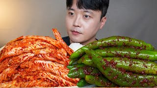 아내표 집밥🍚 매운겉절이 고추김치 흰쌀밥 요리 먹방 Spicy Kimchi & Chili Kimchi ASMR MUKBANG REAL SOUND EATING SHOW