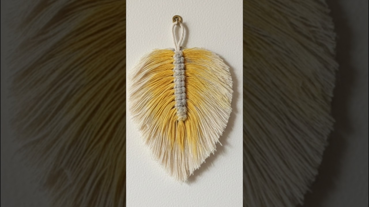 Easy Macrame Leaf നിർമ്മിക്കാം🌿| DIY| Boho Wall Decor 