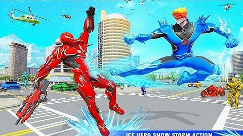 Flying Police Robot  Snow Storm Hero | Crime City | Chari Games