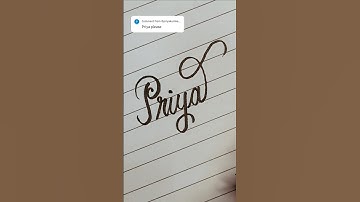 How to write Priya in cursive writing #ytshorts #handwriting #priya #cursive #lettering #calligraphy
