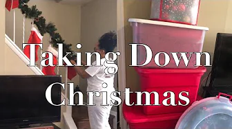TAKING DOWN CHRISTMAS DECOR | CLEAN AND DECORATE WINTER 2020