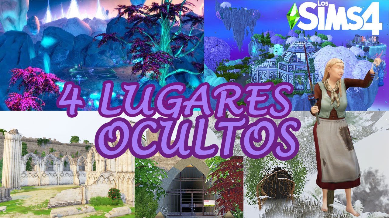 Otros 4 LUGARES SECRETOS en los SIMS 4  Cómo llegar a Sixam, refugio  ermitaño, reino de la magia y 